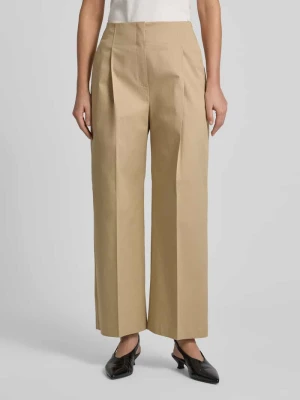 Spodnie z zakładkami w pasie i prostą nogawką z mieszanki bawełny model ‘TULOTTA’ Boss