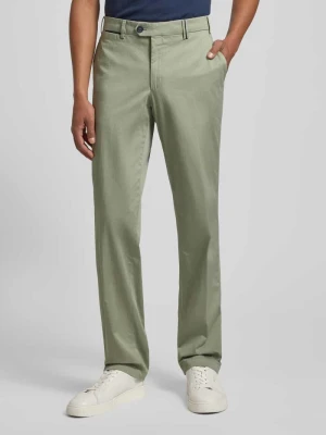 Chinosy o kroju regular fit z wpuszczanymi kieszeniami model 'Peaker' hiltl