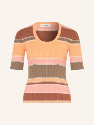 Chloé Dzianinowa Koszulka orange