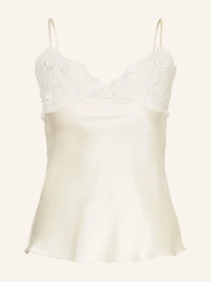 Chloé Jedwabna Bluzka Z Koronką weiss