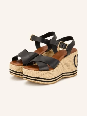 Chloé Kliny Na Platformie schwarz