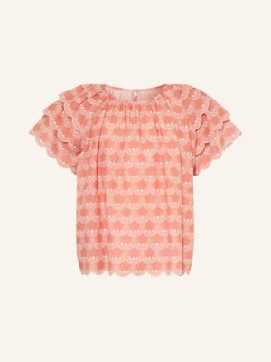 Chloé Koszulka Z Dekoltem W Serek pink