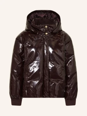 Chloé Kurtka Puchowa Z Odpinanym Kapturem rot