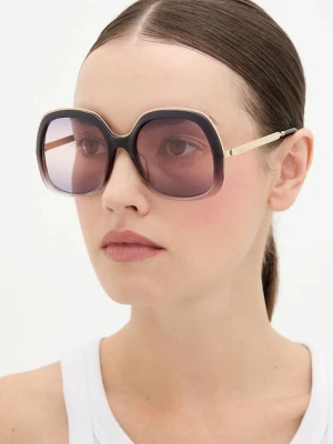 Chloé okulary przeciwsłoneczne damskie kolor bordowy CH0327S Chloe