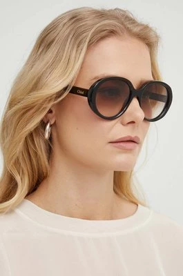 Chloé okulary przeciwsłoneczne damskie kolor brązowy CH0221S Chloe