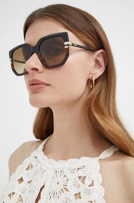 Chloé okulary przeciwsłoneczne damskie kolor brązowy CH0240S Chloe
