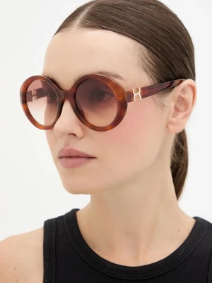 Chloé okulary przeciwsłoneczne damskie kolor brązowy CH0332S Chloe