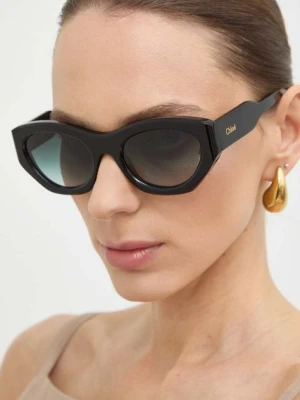Chloé okulary przeciwsłoneczne damskie kolor czarny CH0220S Chloe