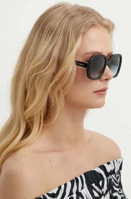 Chloé okulary przeciwsłoneczne damskie kolor czarny CH0222S Chloe