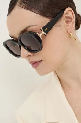 Chloé okulary przeciwsłoneczne damskie kolor czarny CH0236S Chloe