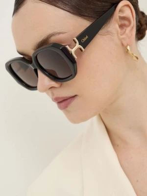 Chloé okulary przeciwsłoneczne damskie kolor czarny CH0236S Chloe