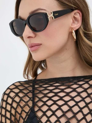 Chloé okulary przeciwsłoneczne damskie kolor czarny CH0237SK Chloe