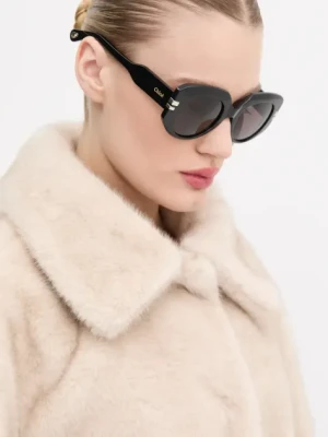Chloé okulary przeciwsłoneczne damskie kolor czarny CH0257S Chloe