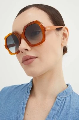 Chloé okulary przeciwsłoneczne damskie kolor pomarańczowy CH0226S Chloe