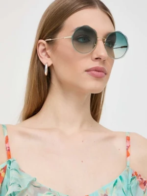 Chloé okulary przeciwsłoneczne damskie kolor złoty CH0202S Chloe