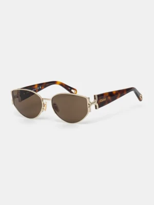 Chloé okulary przeciwsłoneczne damskie kolor złoty CH0260S Chloe