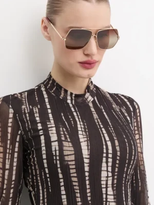 Chloé okulary przeciwsłoneczne damskie kolor złoty CH0278S Chloe