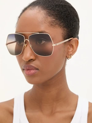 Chloé okulary przeciwsłoneczne damskie kolor złoty CH0278S Chloe
