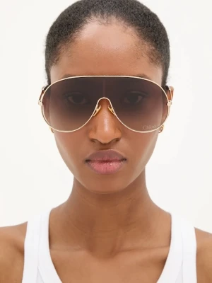 Chloé okulary przeciwsłoneczne damskie kolor złoty CH0283S Chloe