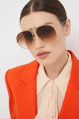 Chloé okulary przeciwsłoneczne damskie kolor złoty Chloe