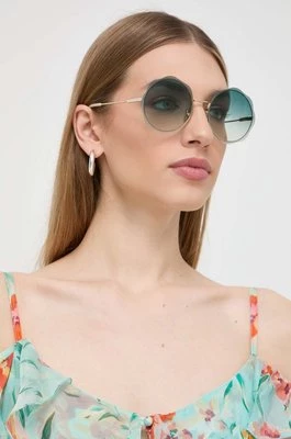 Chloé okulary przeciwsłoneczne damskie kolor złoty CH0202S Chloe