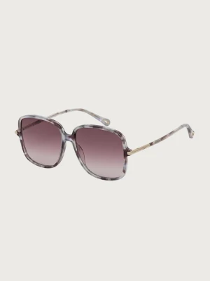 Chloe okulary przeciwsłoneczne kwadratowe damskie Chloé bordowy