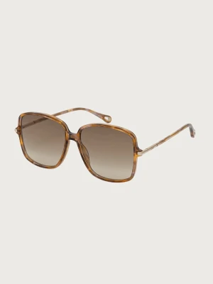 Chloe okulary przeciwsłoneczne kwadratowe damskie Chloé żółty