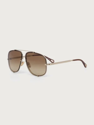 Chloe okulary przeciwsłoneczne pilotki damskie Chloé złoty