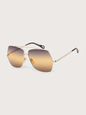 Chloe okulary przeciwsłoneczne pilotki damskie Chloé żółty