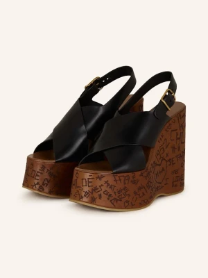Chloé Sandały Na Platformie Maxime schwarz 001 BLACK
