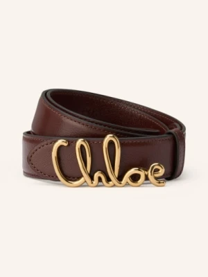 Chloé Skórzany Pasek braun
