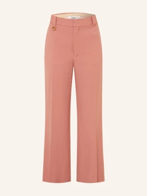 Chloé Spodnie Z Marle Gabardine rosa ŁOSOSIOWY
