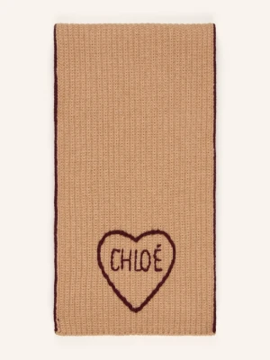 Chloé Szal Z Kaszmiru braun brązowy