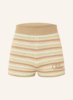 Chloé Szorty Szydełkowe beige