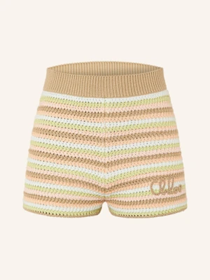 Chloé Szorty Szydełkowe beige
