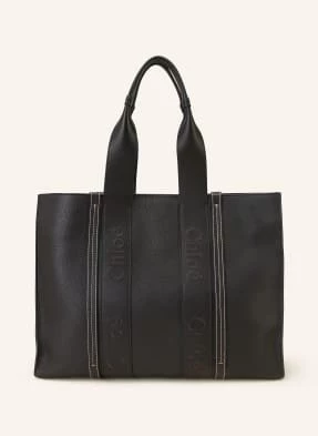 Chloé Torba Shopper Woody Medium schwarz