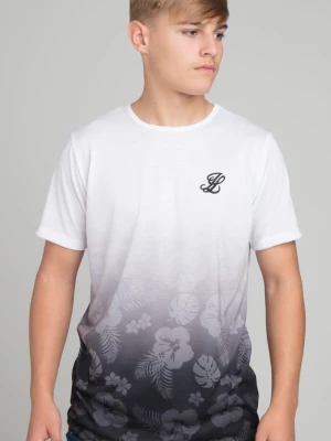 Zdjęcie produktu Chłopcy iluzoryczne białe kwiatowe t-shirt SikSilk