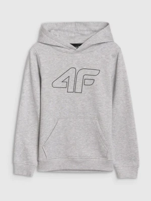 Chłopięca bluza dresowa nierozpinana bez kaptura 4F 4FJWSS25TSWSM1716 - szara 4F JUNIOR