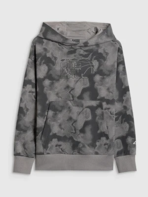 Chłopięca bluza dresowa nierozpinana z kapturem 4F 4FJWSS26TSWSM2321 - multikolor 4F JUNIOR