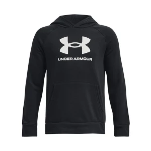 Chłopięca bluza dresowa nierozpinana z kapturem Under Armour UA Rival Fleece BL Hoodie - czarna