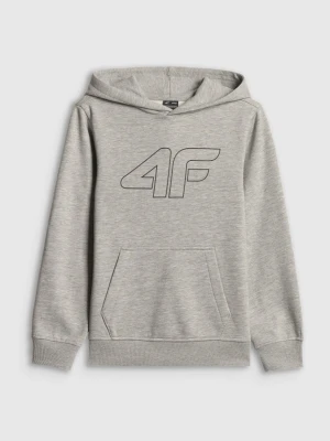 Chłopięca bluza nierozpinana z kapturem 4F 4FJRSS26TSWSM2748 - szara 4F JUNIOR