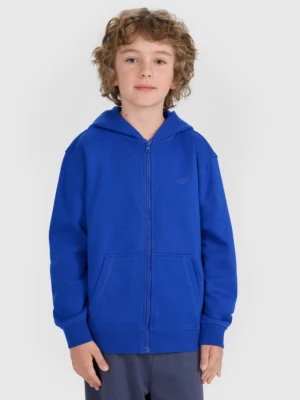 Chłopięca bluza rozpinana z kapturem 4F 4FJRAW25TSWSM2488 - niebieska 4F JUNIOR