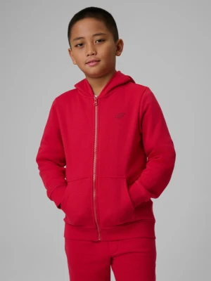 Chłopięca bluza rozpinana z kapturem 4F 4FJRSS26TSWSM2749 - czerwona 4F JUNIOR