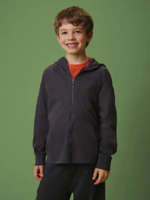 Chłopięca bluza rozpinana z kapturem 4F 4FJRSS26TSWSM2825 - szara 4F JUNIOR