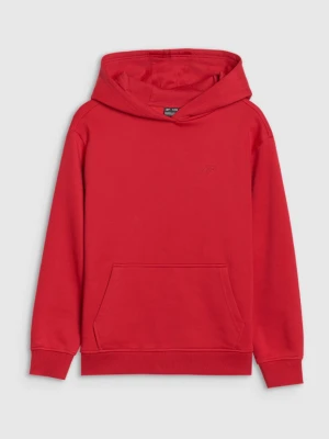 Chłopięca bluza z kapturem nierozpinana 4F 4FJWSS25TSWSM1852 - czerwona 4F JUNIOR