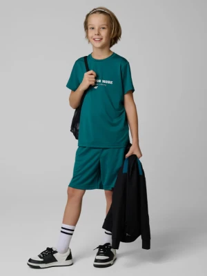 Chłopięca koszulka treningowa 4F 4FJRSS26TFTSM2390 - turkusowa 4F JUNIOR