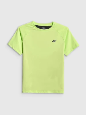 Chłopięca koszulka treningowa 4F 4FJWSS26TFTSM1971 - zielona 4F JUNIOR