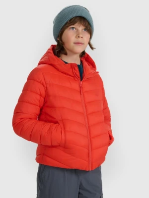 Chłopięca kurtka puchowa pikowana 4F 4FJRAW25TDJAM0819 - czerwona 4F JUNIOR