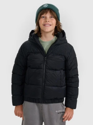 Chłopięca kurtka puchowa pikowana 4F 4FJRAW25TDJAM0820 - czarna 4F JUNIOR
