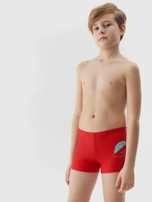 Chłopięce kąpielówki 4F 4FJWSS25USWTM036 - czerwone 4F JUNIOR